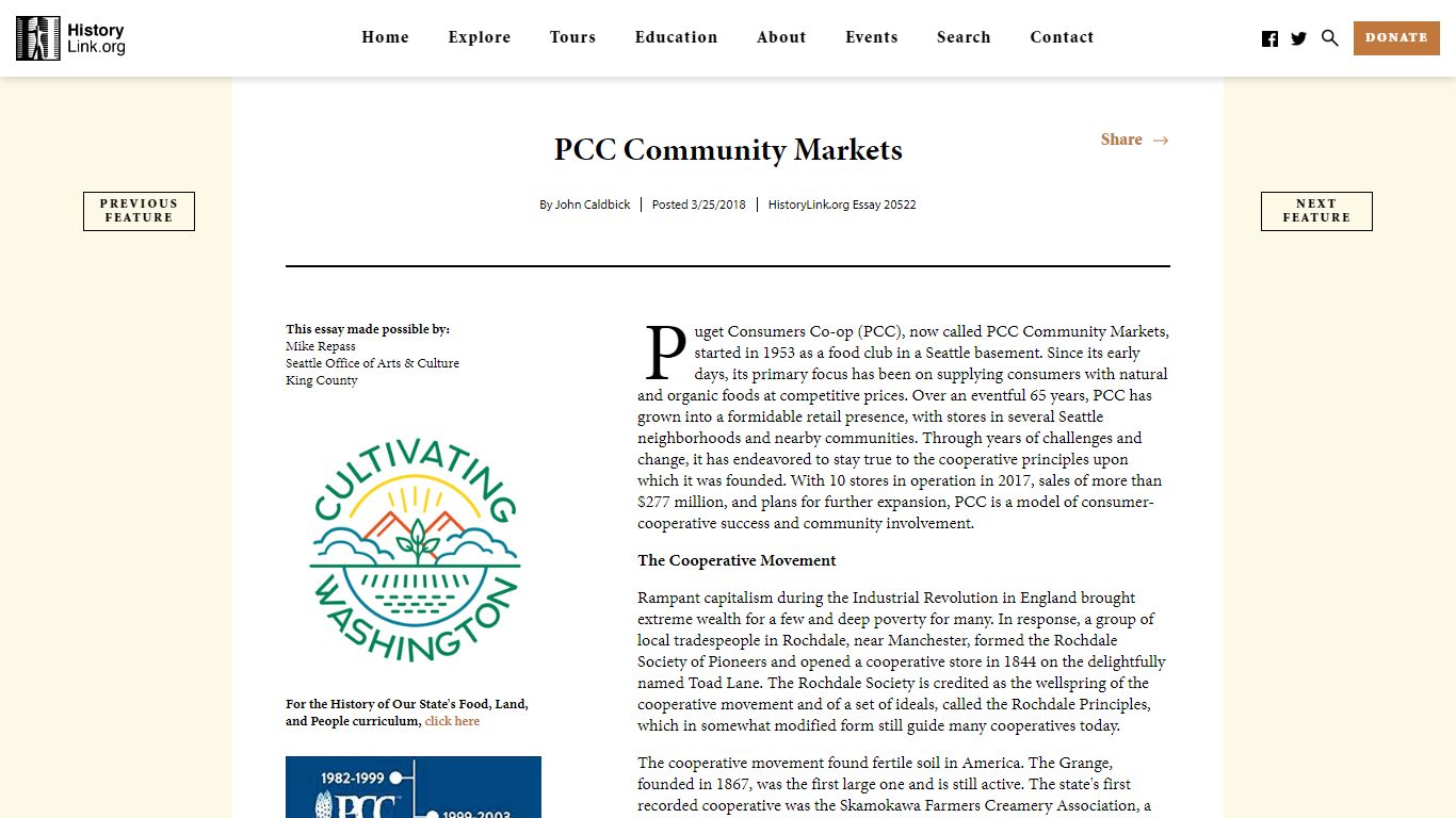 PCC Community Markets - HistoryLink.org